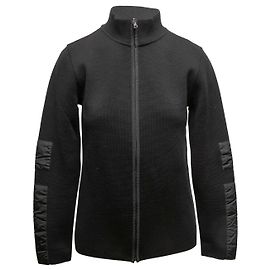 Black Prada Sport Knit Nylon-Trimmed Zip Jacket Size US S Black