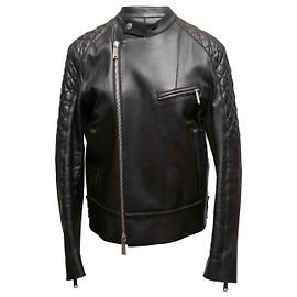 Dsquared2 Dsquared Leder-Bikerjacke Schwarz Größe IT 48 Schwarz