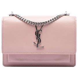 Autre Marque Borsa a tracolla Sunset Mini Wallet on Chain in pelle di vitello monogramma rosa Saint Laurent Rosa