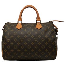 Bolsa Boston Louis Vuitton Monogram Speedy 30 Castanha Marrom