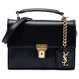 Autre Marque Bolsa High School Mini em couro de bezerro liso preta Saint Laurent Preto