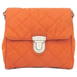 Orange Prada Impuntu Tessuto Chain Crossbody Orange