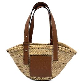 Panier Tote Anagram Small en Raphia Beige LOEWE Beige