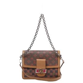 Louis Vuitton Dauphine MM LV Pop Monogram 2Way Shoulder Bag in Brown M55452 Red