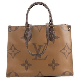 Sac à main 2Way Louis Vuitton OntheGo MM Giant Monogram Reverse en marron M45039 Rouge