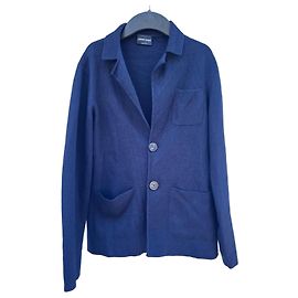 Giacca Giorgio Armani in lana blu Blu scuro