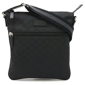 Sac à épaule Gucci GG Nylon Noir Gris
