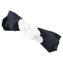 Barrette à ruban Camélia Chanel Noir