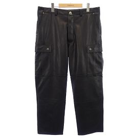 Chrome Hearts DEVIL DOG Kalbslederhose Schwarz
