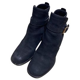 Louis Vuitton Leder- Stiefeletten Schwarz