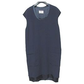Robe Acne Studios PALMER CREPE Georgette Bleu Bleu Marine
