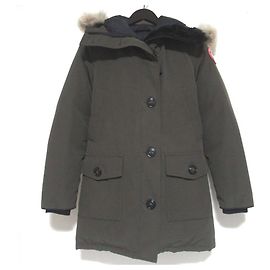 Canada Goose Bronte Coyote Fur Down Coat Green Khaki