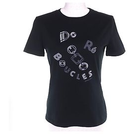 Camiseta de algodón Hermès Do RE BOUCLES 36 Negro