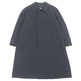 Burberry London Wool Silk Cashmere Coat Blue Navy blue