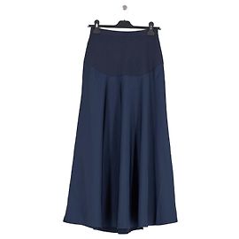 Autre Marque FLORERE Navy Blue Flared Long Skirt Navy blue