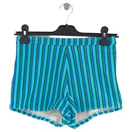 Autre Marque Pantaloncini TRIANGL a righe blu e verdi a gamba dritta Blu