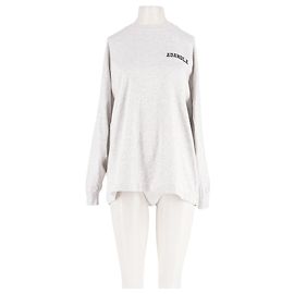 Autre Marque ADANOLA Grauer Baumwollpullover mit Logo Grau