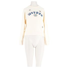 Sweatshirt Mother en coton blanc avec broderie Blanc