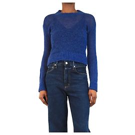 Autre Marque Pull court en maille bleu - taille XS Bleu