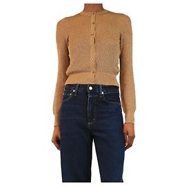 Missoni Gold-Lurex-Cardigan - size UK 6 Golden