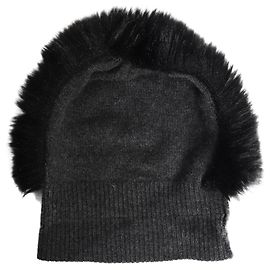 Autre Marque Mohawk-Beanie aus grauem Kaschmir Grau
