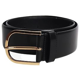 Totême Black wide leather belt Black