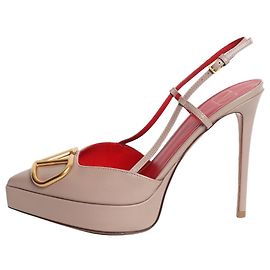 Valentino Escarpins à plateforme slingback Vlogo Neutral - taille EU 38.5 Autre
