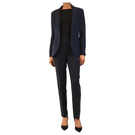 Christian Dior Navy two piece blazer and trousers set - size UK 8 Navy blue