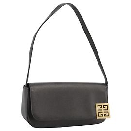 Sac à épaule GIVENCHY en cuir noir et or Autre