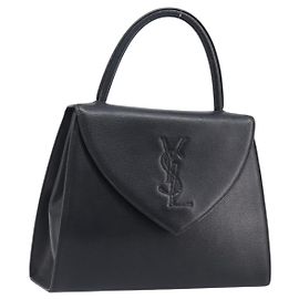 Autre Marque Sac à main Saint Laurent en cuir noir et or Autre