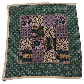 Pañuelo de seda Loewe multicolor Negro Rosa Azul Multicolor Beige Verde Púrpura Amarillo
