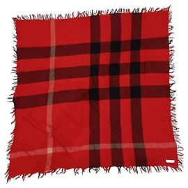 Burberry Schal rot-schwarz kariert Schwarz Rot Andere
