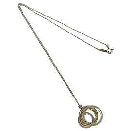 Autre Marque Tiffany 1837 Interlocking Circle Necklace Silvery Golden