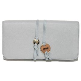 Cartera de solapa larga Chloé Mallow Azul