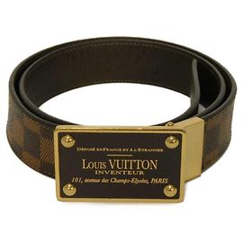 Cinturón Reversible Damier Louis Vuitton Castaño