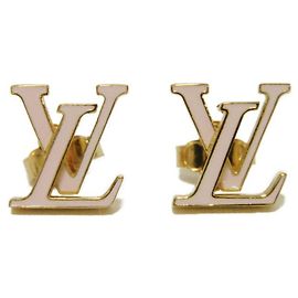 Louis Vuitton Gold Stud Earrings Golden