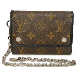 Louis Vuitton Compact Tri-fold Wallet Brown Black