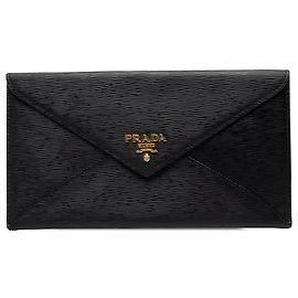 Pochette Enveloppe Prada en Vitello Move Noir Noir