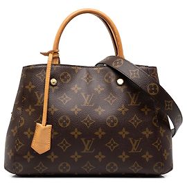 Louis Vuitton Brown Monogram Montaigne MM Marrone