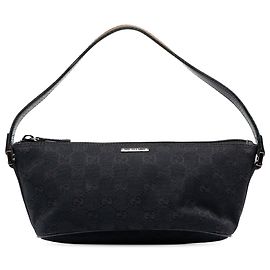 Gucci Black GG Canvas Web Boat Black