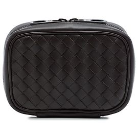 Custodia per gemelli Bottega Veneta in pelle di vitello Intrecciato marrone Marrone Marrone scuro