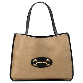 Gucci Horsebit 1955 Tote Medium em canvas bege Bege