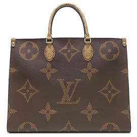 Louis Vuitton Brown Monogram Reverse Giant OnTheGo GM Marrom