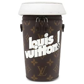 Louis Vuitton Brown Monogram Coffee Cup Pouch Braun