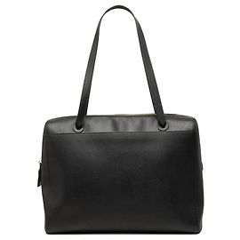 Chanel Black Calfskin Shoulder Bag Black