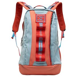 Sac à dos Chanel Blue CC Bicolor Canvas Sport Line Bleu Bleu clair