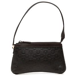 Bolsa de Ombro Gucci em Pele de Bezerro Castanha com Horsebit Marrom Castanho escuro