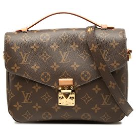 Louis Vuitton Brown Monogram Pochette Metis Marrone