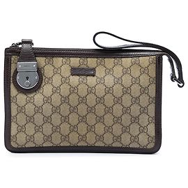 Clutch Gucci Bege GG Supreme Bege