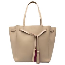 Céline Celine Beige Small Leather Phantom Cabas Tote Beige
